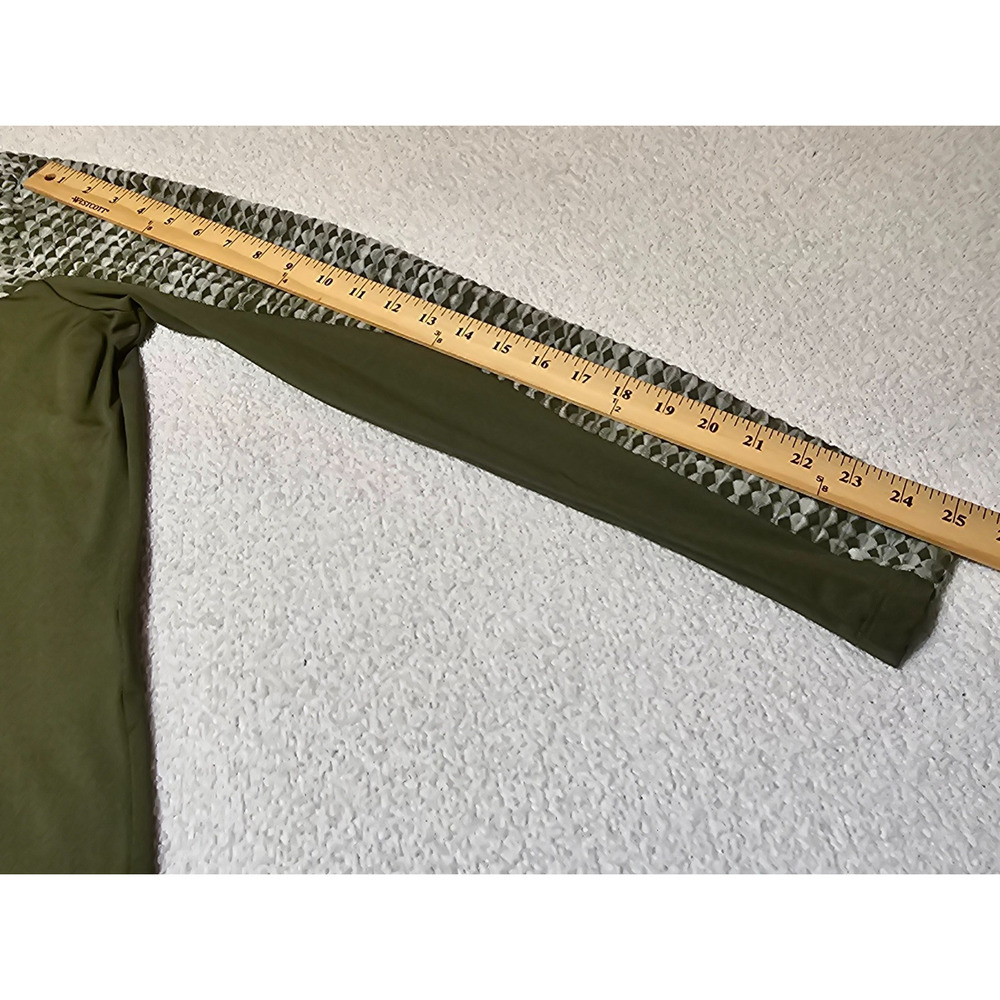 Nike Pro Hyperwarm Women's XL Olive Green Mock Neck Brushed Training Pullover - Picture 7 of 12